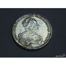 Монета рубль Екатерина (посеребрённая копия)